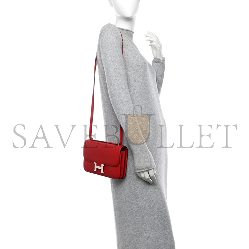 H**me5 master epsom constance elan 25 rouge casaque (25*15*4cm)